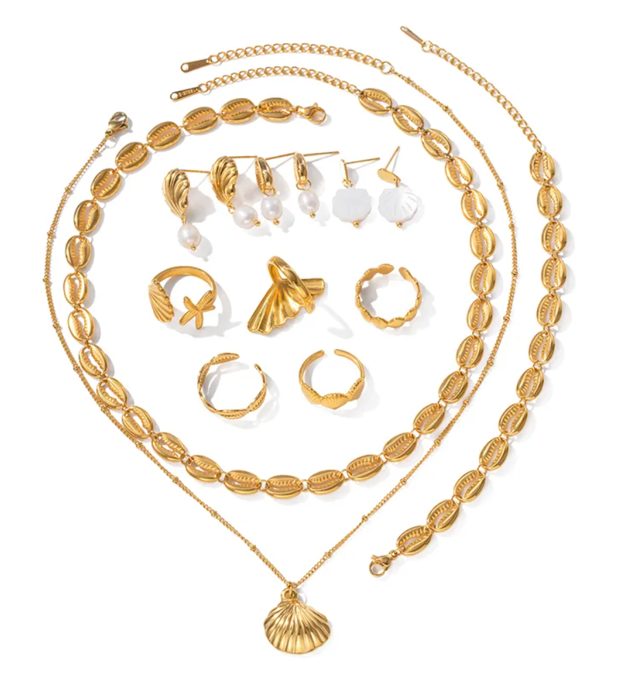 Summer 2025 Gold-Plated Stainless Steel WaterProof Colletion