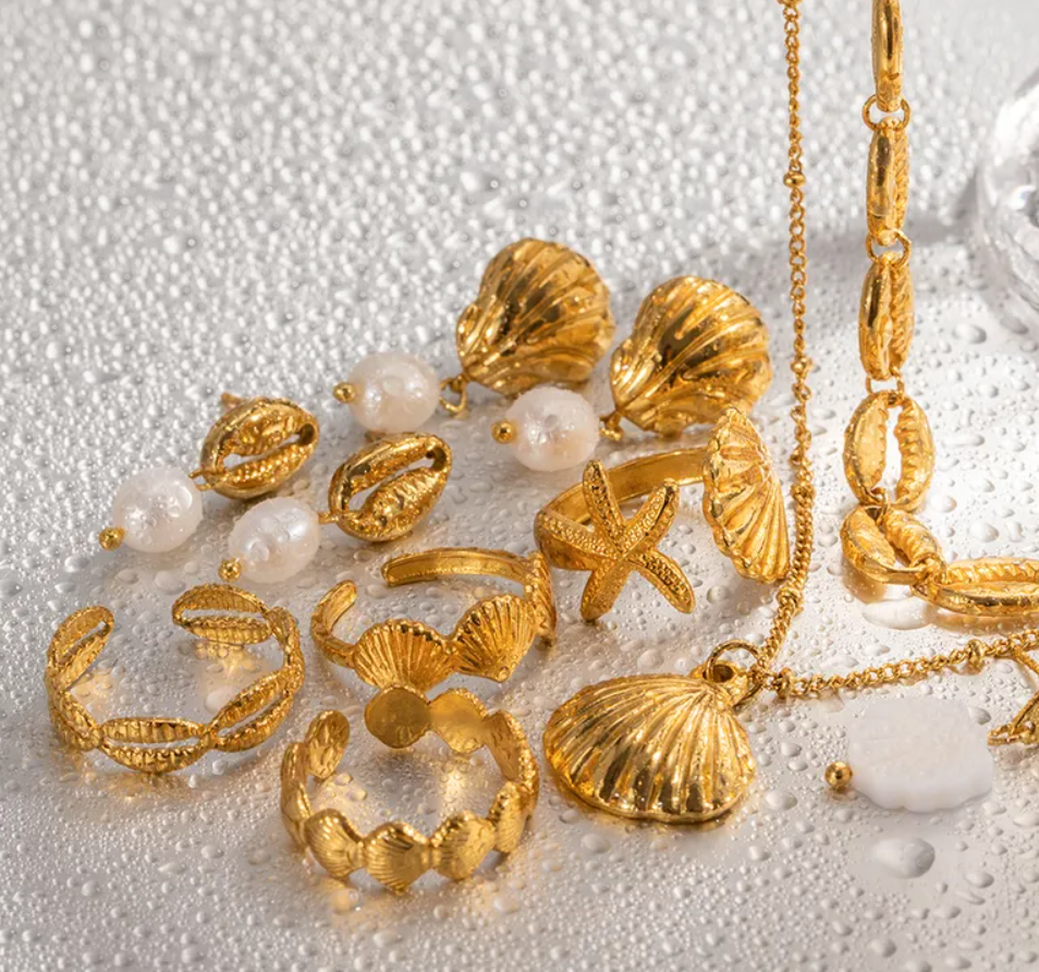 Summer 2025 Gold-Plated Stainless Steel WaterProof Colletion