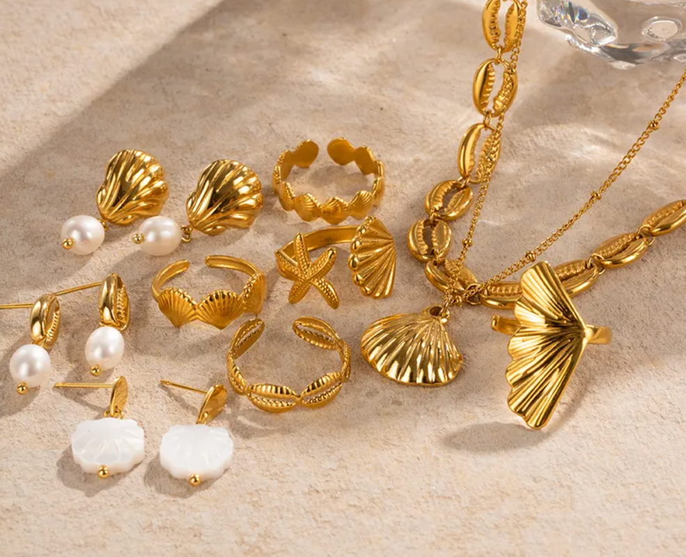 Summer 2025 Gold-Plated Stainless Steel WaterProof Colletion