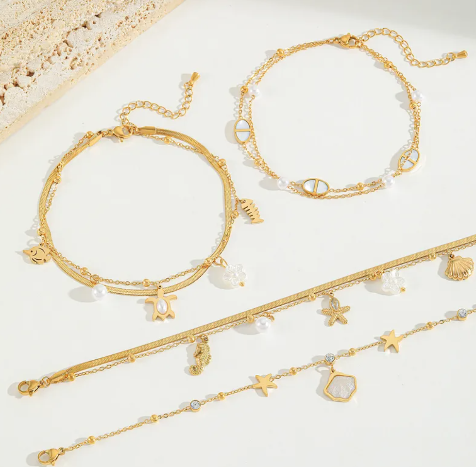 Summer 2025 Gold-Plated Stainless Steel WaterProof Colletion