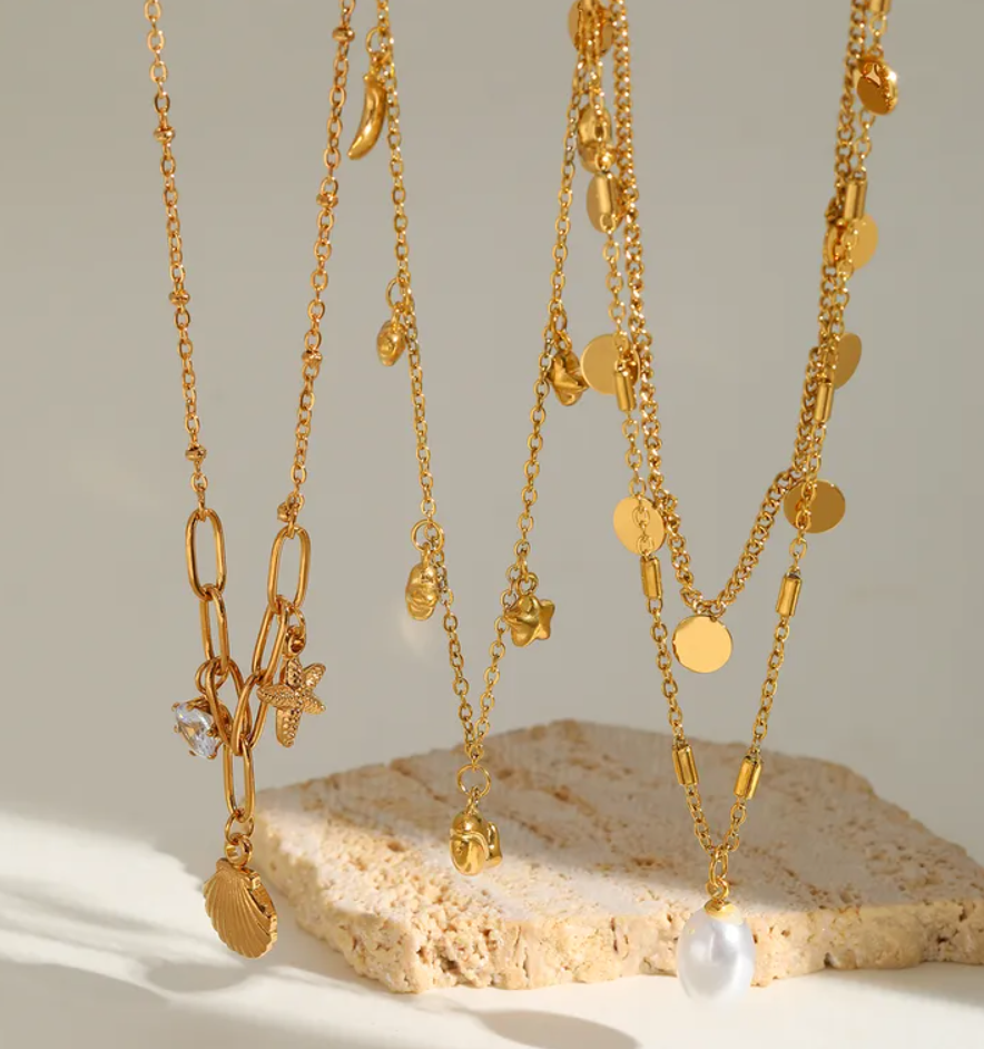 Summer 2025 Gold-Plated Stainless Steel WaterProof Colletion