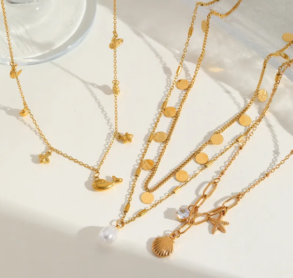 Summer 2025 Gold-Plated Stainless Steel WaterProof Colletion