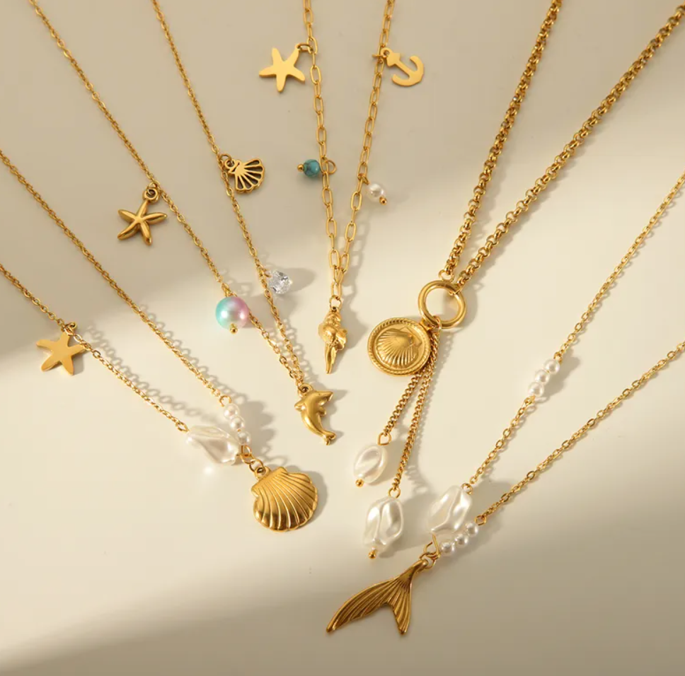 Summer 2025 Gold-Plated Stainless Steel WaterProof Colletion