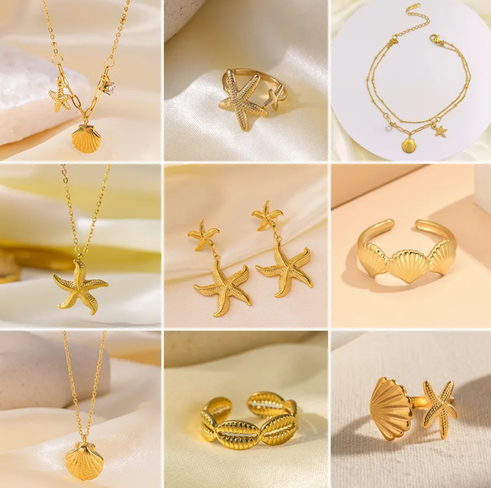 Summer 2025 Gold-Plated Stainless Steel WaterProof Colletion